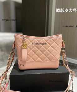 Túi Chanel Gabrielle Hobo Bag Light Pink Calfskin Cao Cấp