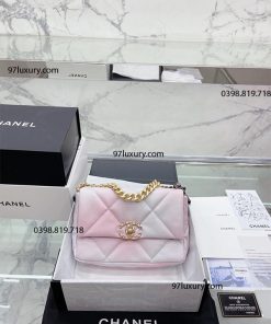 Túi Chanel 19 Medium Flap Bag Pink and White Rep 1: 1