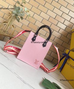Túi Louis Vuitton Petit Sac Plat Bag Pink Canvas