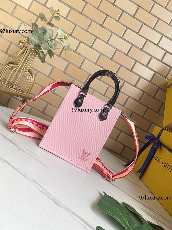 Túi Louis Vuitton Petit Sac Plat Bag Pink Canvas