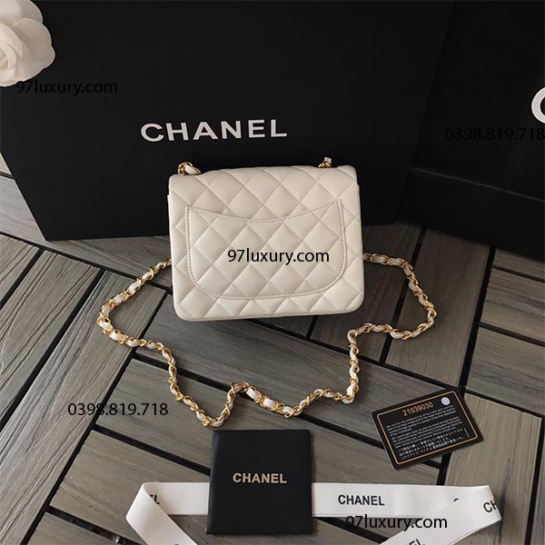 Túi Chanel Cf 17Cm Mini Flap Bag White Like Auth - 97Luxury