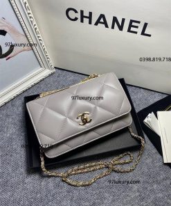 Túi Chanel WOC Mini Flap Bag Crossbody Grey Rep 1: 1