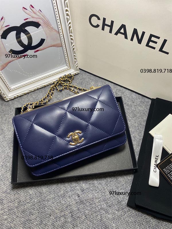 Túi Chanel Woc Mini Flap Bag Crossbody Dark Blue - 97Luxury