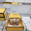 Túi Brooch Mini Baguette Fendace Gold Leather Bag