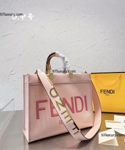 Túi Fendi Sunshine Medium Light Pink leather shopper