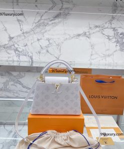 Túi Louis Vuitton Capucines BB Bag White Like Auth